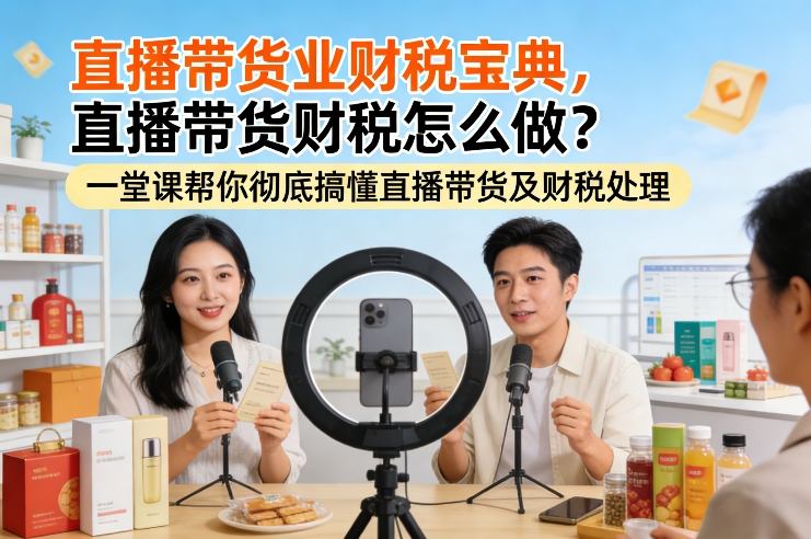 直播带货业财税宝典，直播带货财税怎么做？一堂课帮你彻底搞懂直播带货及财税处理-niguangts