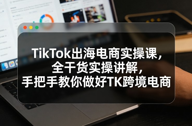 TikTok出海电商实操课，全干货实操讲解，手把手教你做好TK跨境电商-niguangts