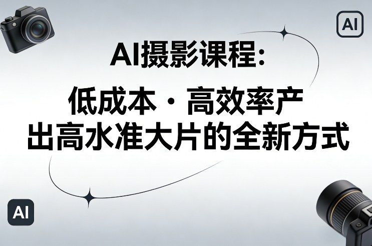 AI摄影课程，低成本高效率产出高水准大片的全新方式-niguangts
