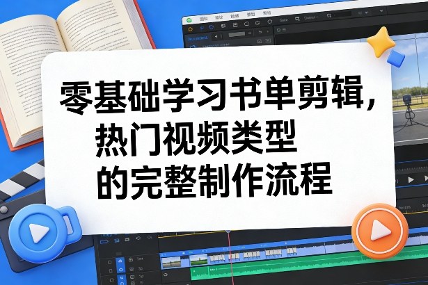零基础学习书单剪辑，热门视频类型的完整制作流程(更新2026)-niguangts