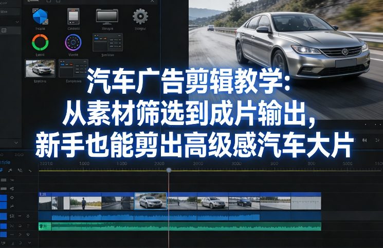 汽车广告剪辑教学：从素材筛选到成片输出，新手也能剪出高级感汽车大片-niguangts
