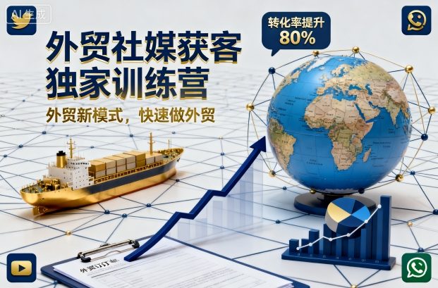 外贸社媒获客独家训练营，外贸新模式，快速做外贸(更新26年2月)-niguangts