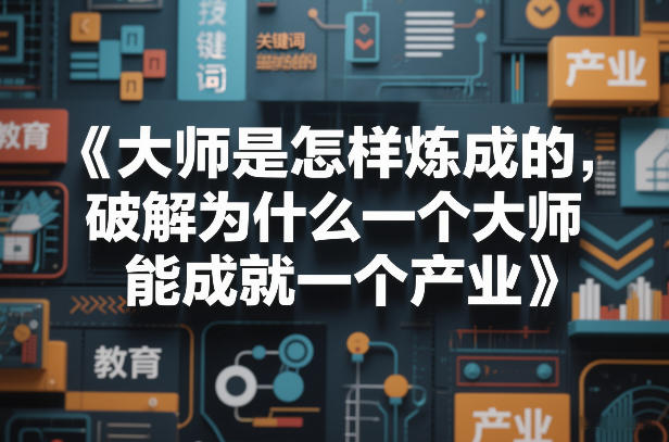 大师是怎样炼成的，破解为什么一个大师，能成就一个产业【电子书】-niguangts