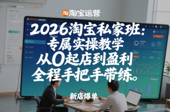 2026淘宝私家班：专属实操教学，从0起店到盈利，全程手把手带练(更新26年2月)-niguangts