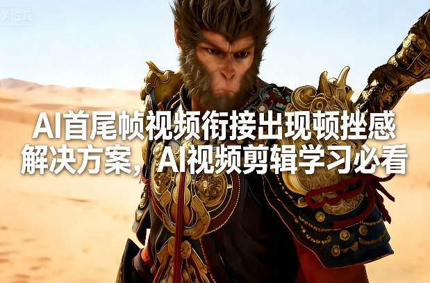 AI首尾帧视频衔接出现顿挫感解决方案，AI视频剪辑学习必看-niguangts