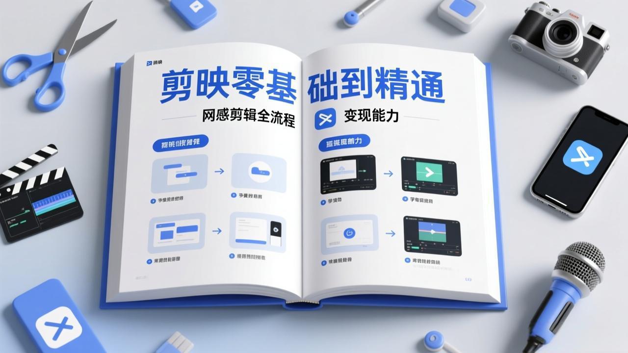 剪映零基础也能快速上手，从入门到精通掌握网感剪辑全流程，掌握能直接变现的剪辑能力-niguangts