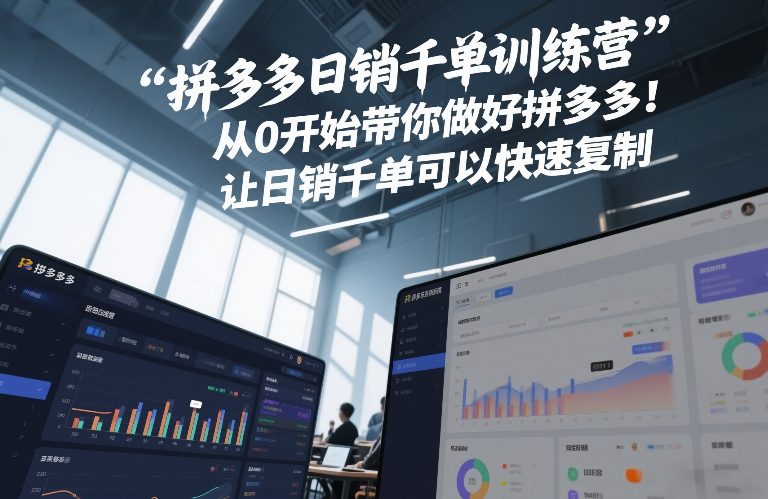 拼多多日销千单训练营，从0开始带你做好拼多多，让日销千单可以快速复制(更新26年2月)-niguangts