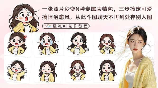 一张照片秒变N种专属表情包，三步搞定可爱搞怪治愈风，从此斗图聊天不再到处存别人图-niguangts