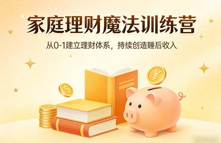 家庭理财魔法训练营，从0-1建立理财体系，持续创造睡后收入-niguangts