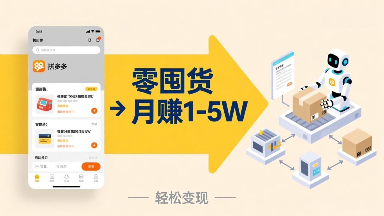 不用囤货不用跑单！拼多多虚拟玩法，机器人管理发货和客服，帮你月赚 1-5W-niguangts