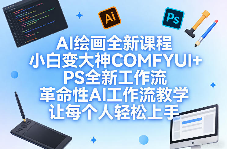 AI绘画全新课程，小白变大神COMFYUI+PS全新工作流，革命性AI工作流教学，让每个人轻松上手-niguangts
