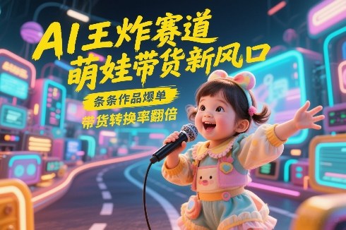 AI王炸赛道，萌娃带货新风口，条条作品爆单，带货转换率翻倍，核心逻辑拆解-niguangts