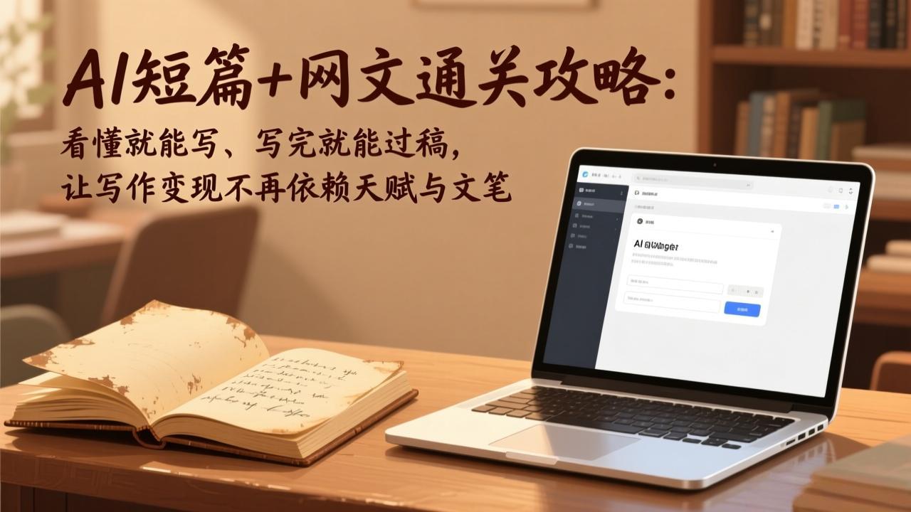 AI短篇+网文通关攻略：看懂就能写、写完就能过稿，让写作变现不再依赖天赋与文笔-niguangts