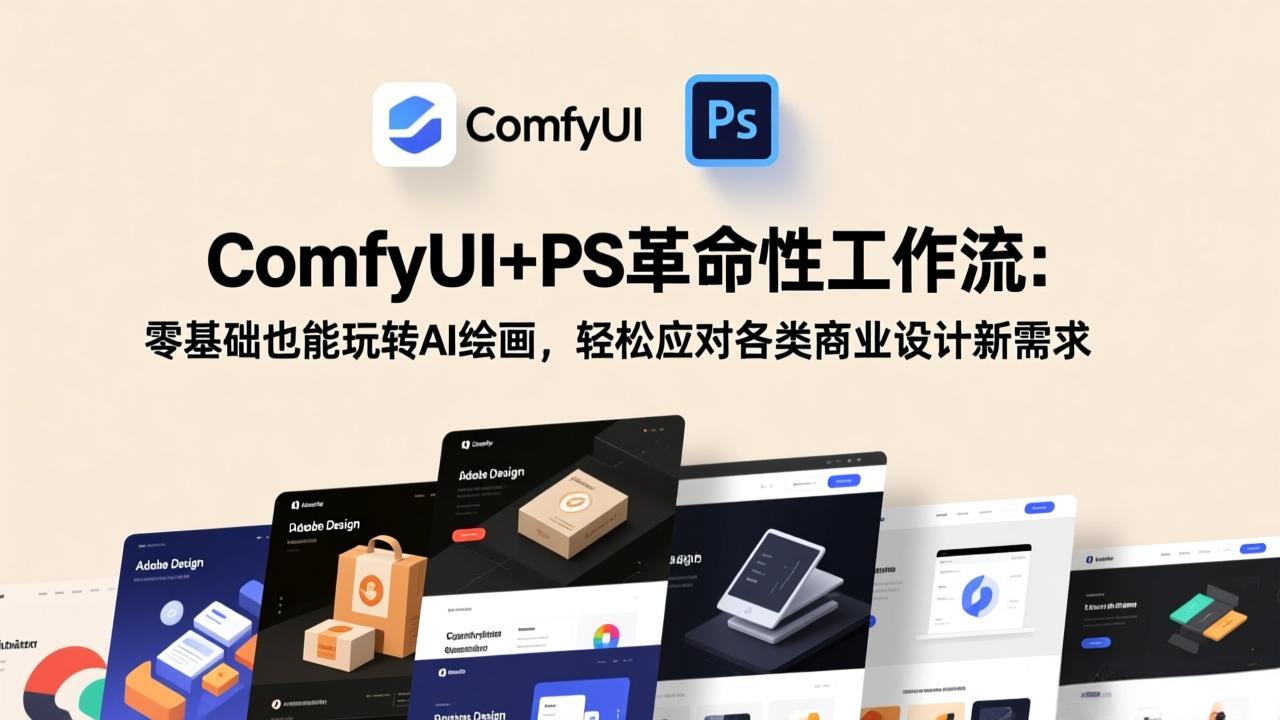 ComfyUI+PS革命性工作流：零基础也能玩转AI绘画，轻松应对各类商业设计新需求-niguangts