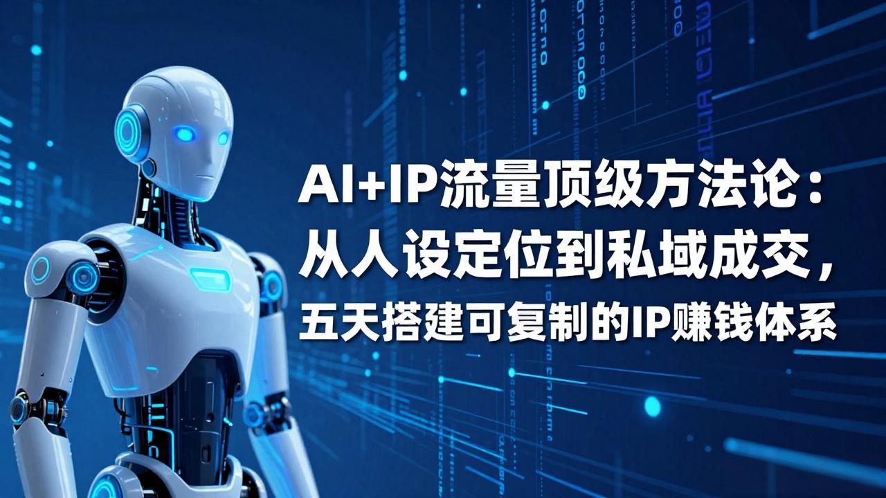AI+IP顶级方法论：从人设定位到私域成交，五天搭建可复制的IP赚钱体系-niguangts
