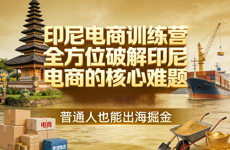 印尼电商训练营，全方位破解印尼电商的核心难题，普通人也能出海掘金-niguangts