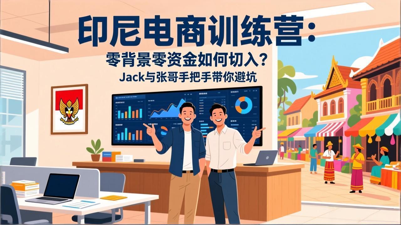 印尼电商训练营：零背景零资金如何切入？Jack与张哥手把手带你避坑-niguangts