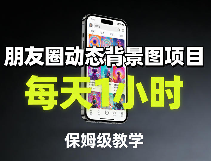 朋友圈动态背景图项目，每天1小时，保姆级教学-niguangts
