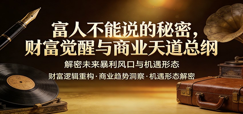 富人不能说的秘密，财富觉醒与商业天道总纲，解密未来暴利风口与机遇形态-niguangts