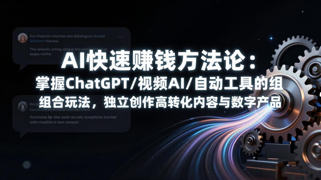 AI快速赚钱方法论：掌握ChatGPT/视频AI/自动化工具的组合玩法，独立创作高转化内容与数字产品-niguangts