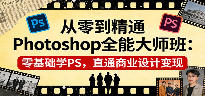 从零到精通Photoshop全能大师班：零基础学PS，直通商业设计变现-niguangts