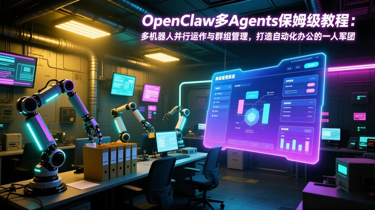 OpenClaw多Agents保姆级教程：多机器人并行运作与群组管理，打造自动化办公的一人军团-niguangts