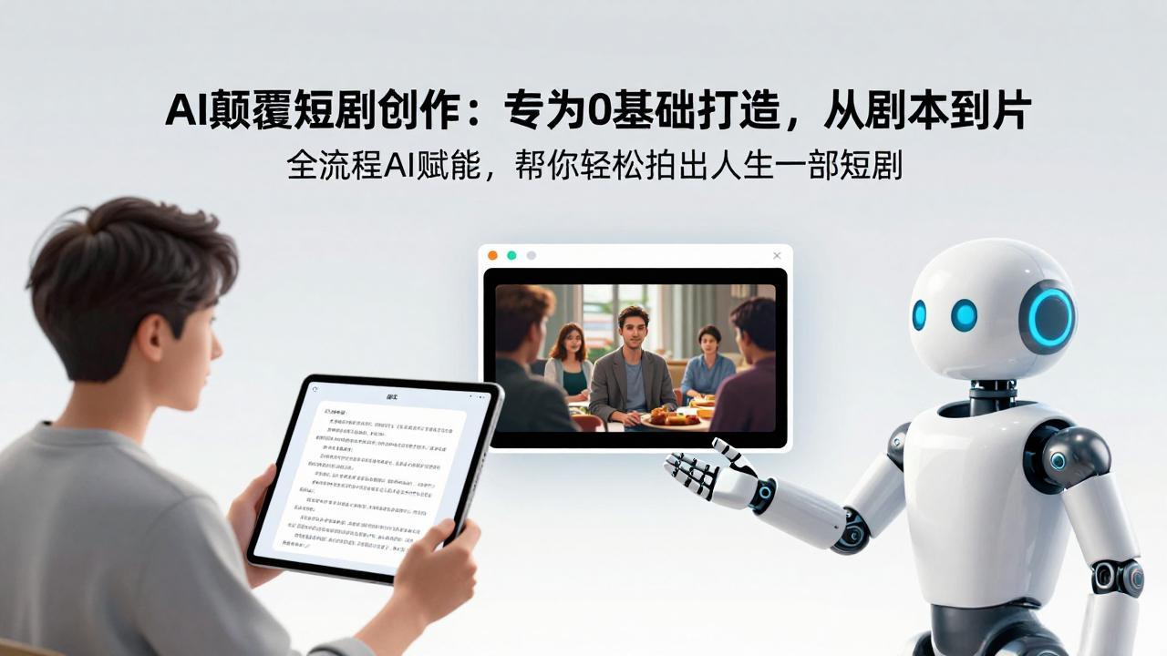 AI颠覆短剧创作：专为0基础打造，从剧本到成片全流程AI赋能，帮你轻松拍出人生第一部短剧-niguangts