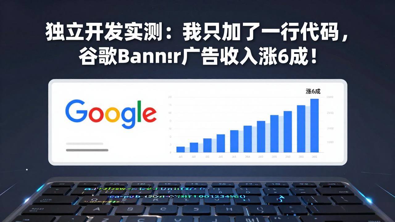 付费文章：独立开发实测：我只加了一行代码，谷歌Banner广告收入涨6成！-niguangts