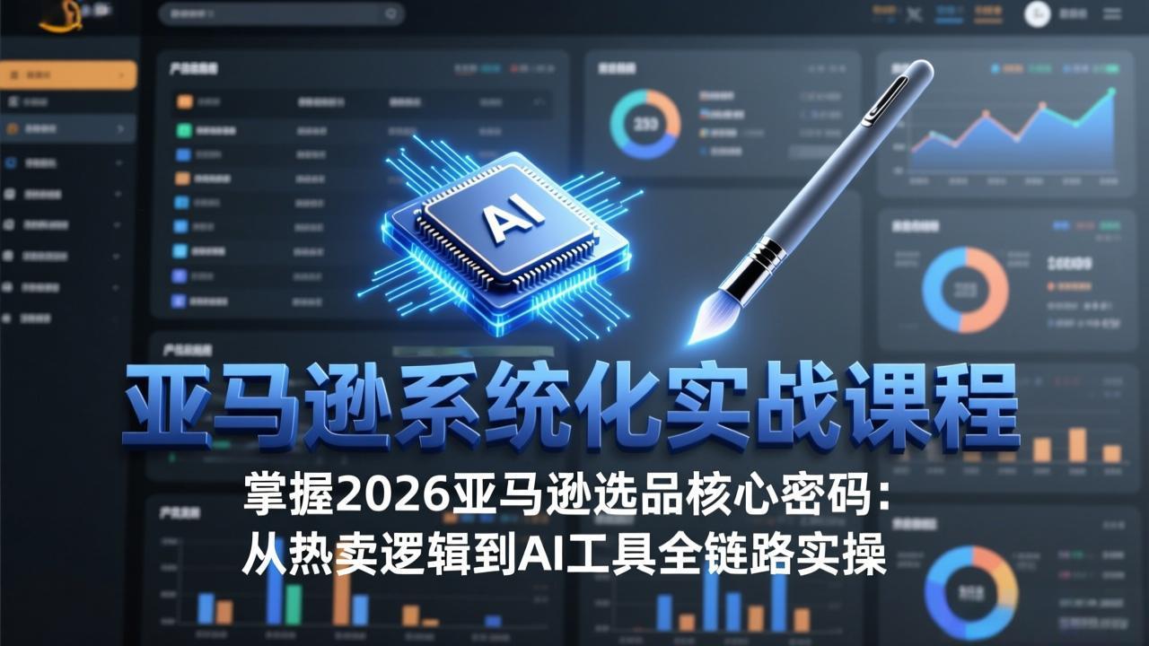亚马逊系统化实战课-更新3月：2026最新选品方法论，从热卖原因分析到AI作图，提升选品成功率-niguangts