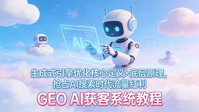 GEO AI获客系统教程：生成式引擎优化核心定义+底层原理，抢占AI搜索时代流量红利-niguangts
