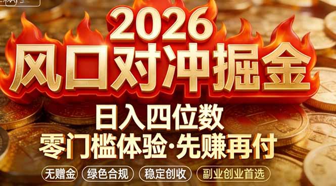 2026美金对冲套利，无赠金对冲策略保驾护航，低门槛易上手实操。单人单日收益2000+-niguangts
