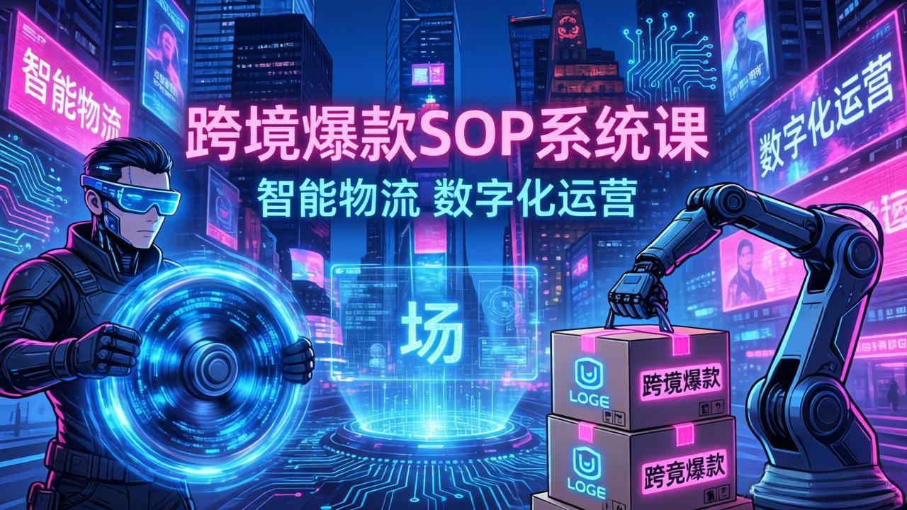 跨境爆款SOP系统课，“内容飞轮+精准投放+AI自动化”为核心，拆解“人×货×场”黄金公式-niguangts