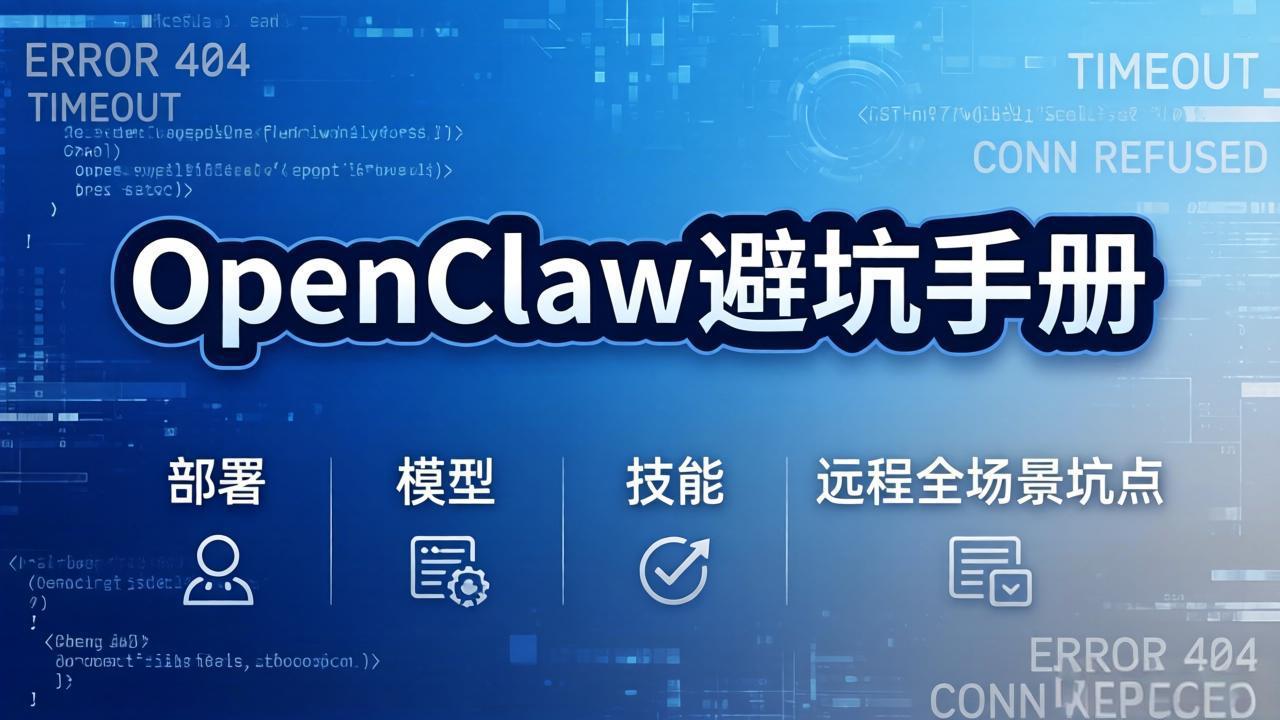OpenClaw避坑手册：部署+模型+技能+远程全场景坑点，一次性给你说全，少走弯路-niguangts