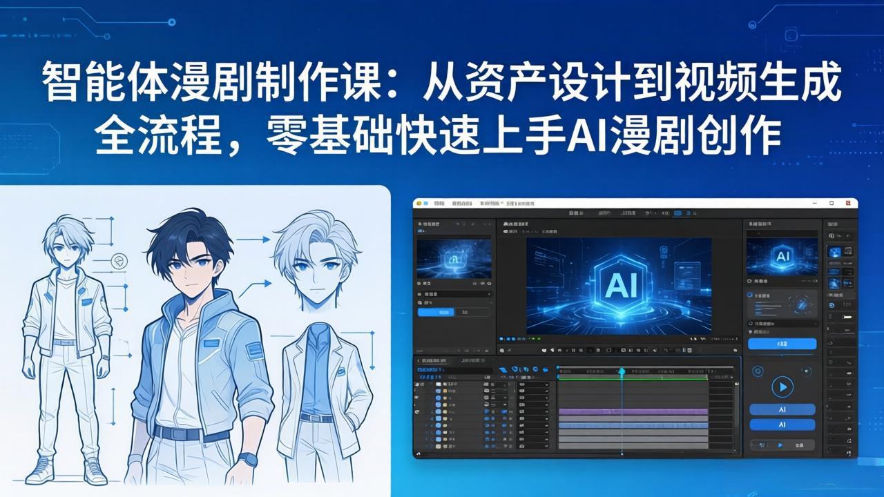 智能体漫剧制作课：从资产设计到视频生成全流程，零基础快速上手AI漫剧创作-niguangts