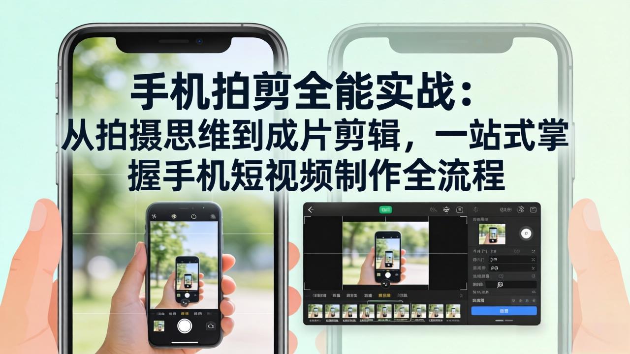 手机拍剪全能实战：从拍摄思维到成片剪辑，一站式掌握手机短视频制作全流程-niguangts