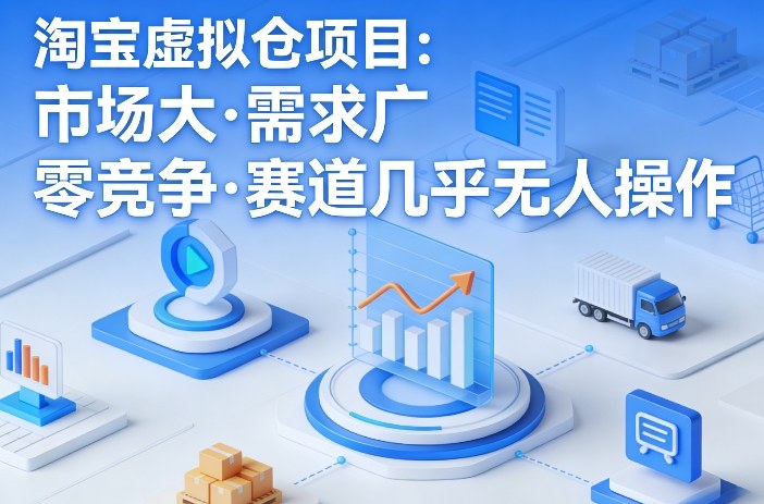 淘宝虚拟仓项目，市场大，需求广，零竞争，赛道几乎没人操作-niguangts