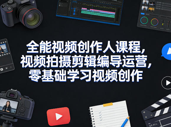 全能视频创作人课程，视频拍摄剪辑编导运营，零基础学习视频创作(更新2026年3月)-niguangts
