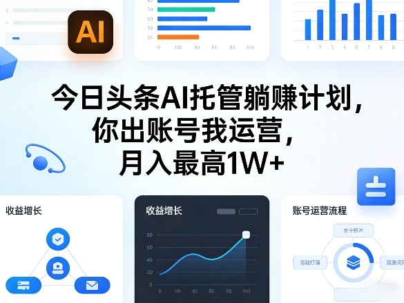 今日头条AI托管躺賺计划，你出账号我运营，月入最高1W+【揭秘】-niguangts