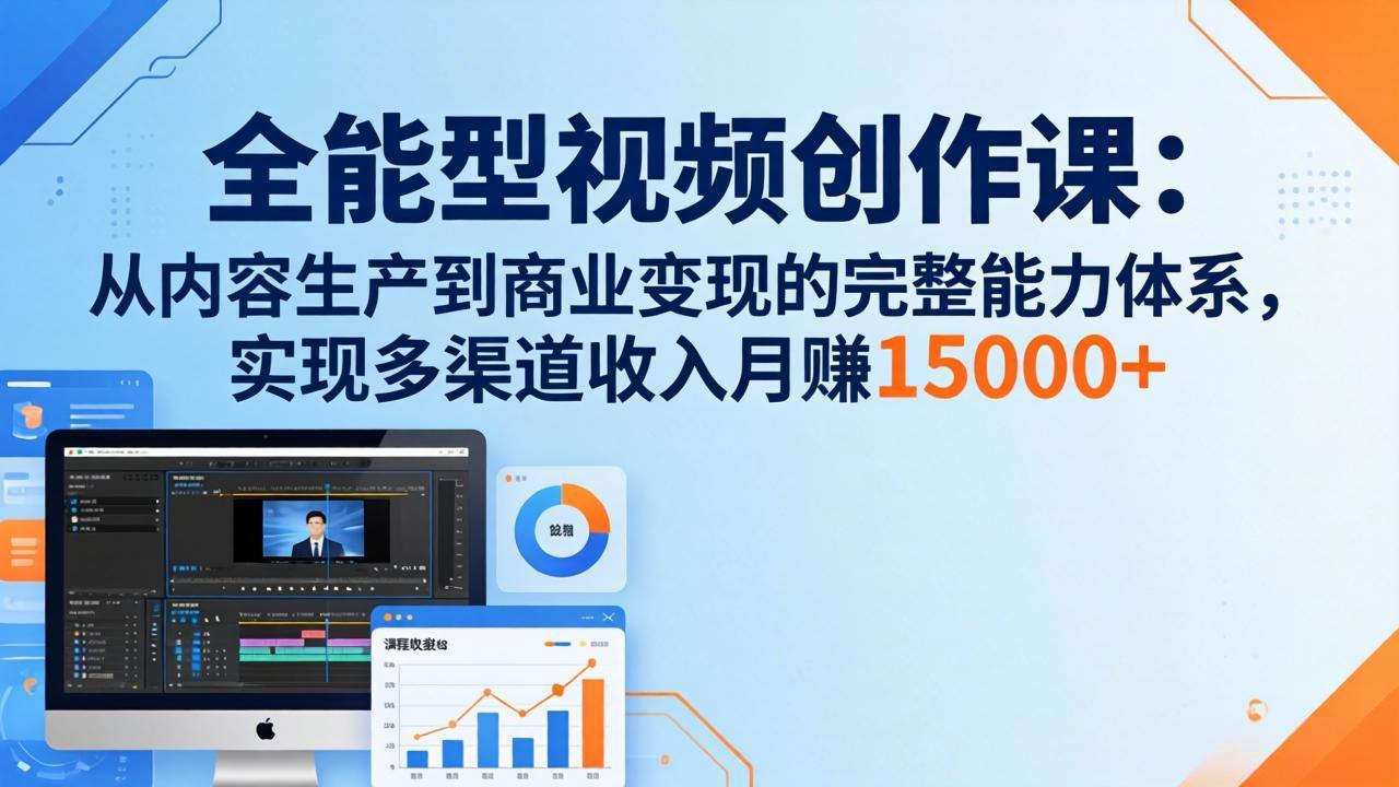 全能型视频创作课-26年3月更新：从内容生产到商业变现的完整能力体系，多渠道收入月赚15000+-niguangts