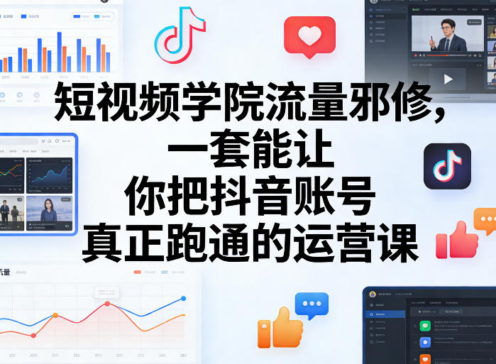短视频学院流量邪修，一套能让你把抖音账号真正跑通的运营课-niguangts