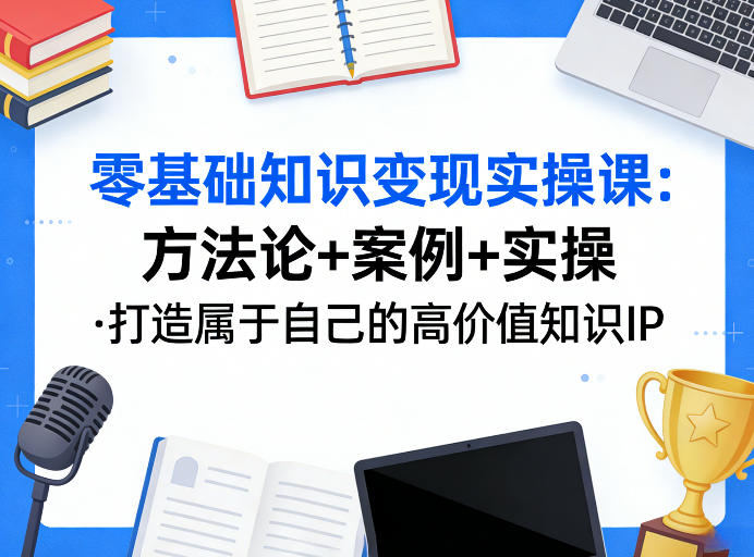 零基础知识变现实操课，方法论+案例+实操，打造属于自己的高价值知识IP-niguangts