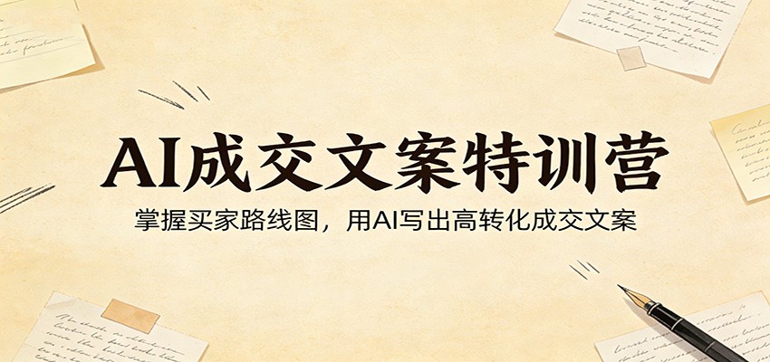 AI成交文案特训营：掌握买家路线图，用AI写出高转化成交文案-niguangts