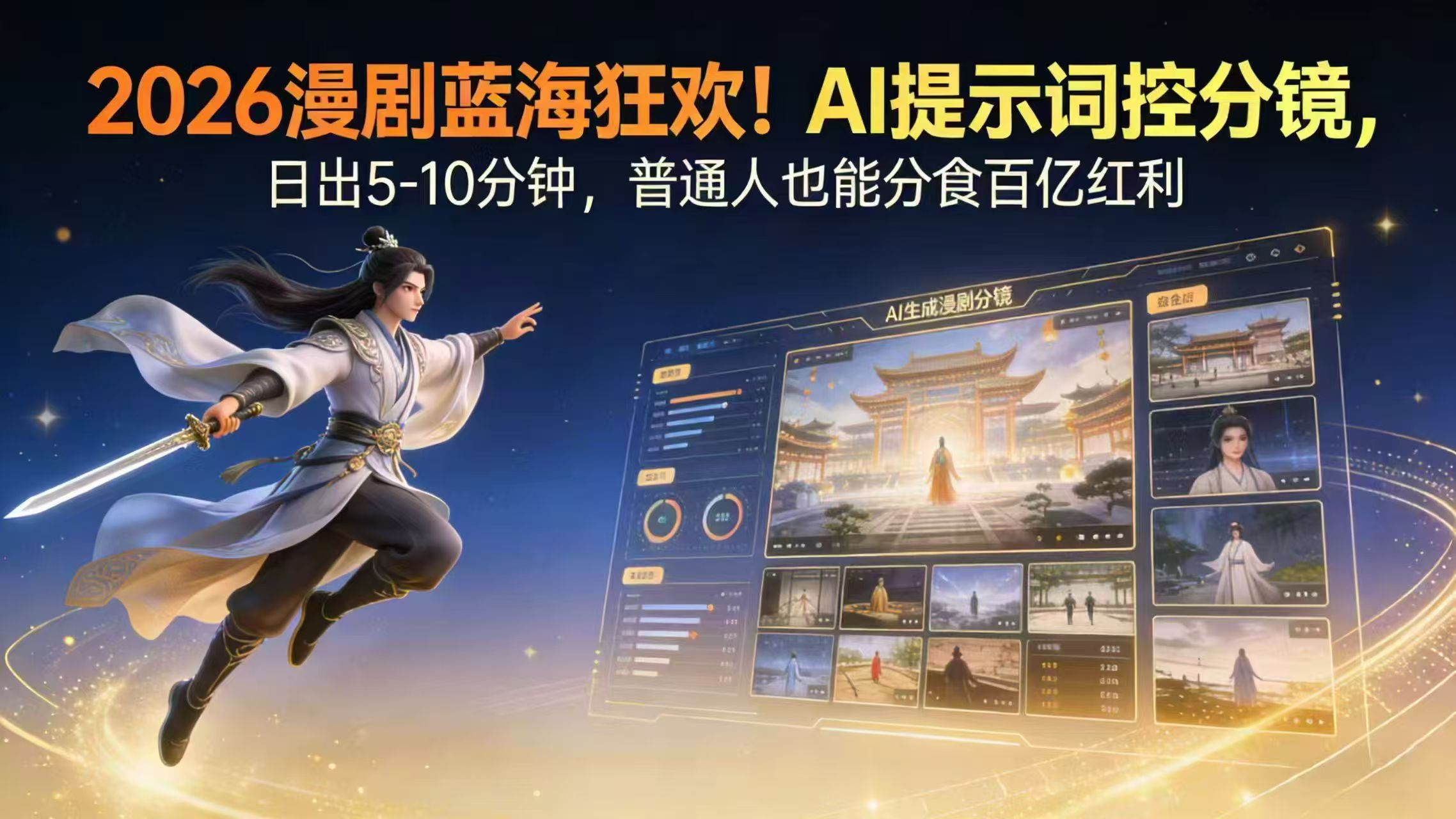 2026漫剧红利实锤！ AI 提示词控分镜， 普通人也能轻松月入过万-niguangts