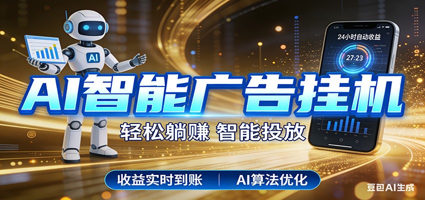 智能广告挂机新时代，利用碎片化时间实现稳定被动收益，AI帮你持续盈利-niguangts
