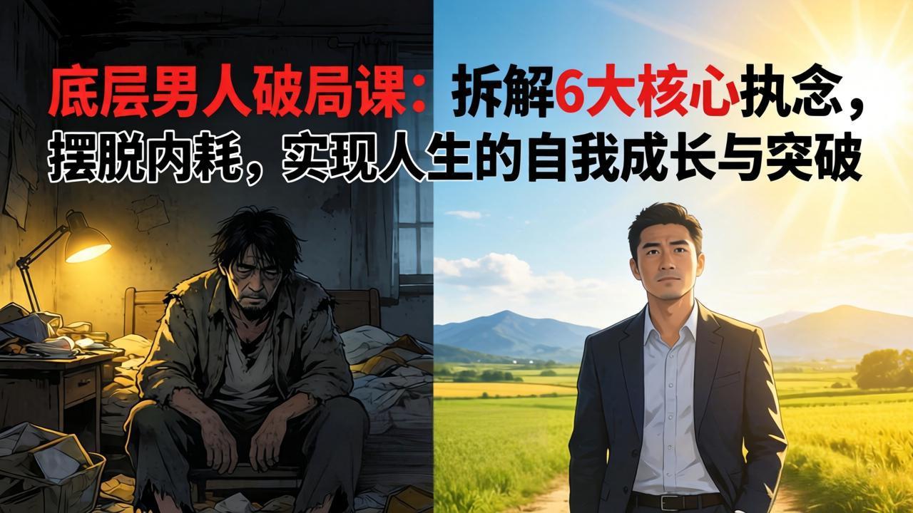 付费文章：底层男人破局课：拆解 6 大核心执念，摆脱内耗，实现人生的自我成长与突破-niguangts