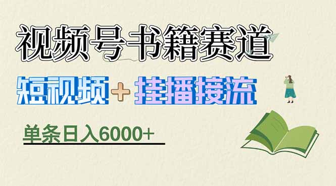 揭秘视频号书籍赛道短视频带货，一条短视频通过挂播接流，躺赚6000+-niguangts