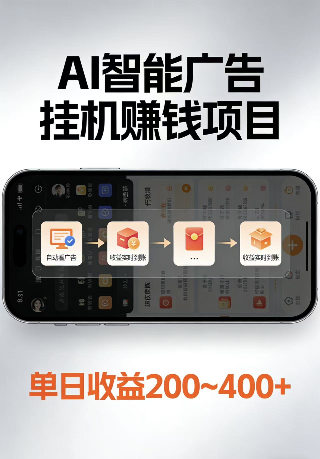 AI智能挂机看广告，每日稳定收益200-400+-niguangts