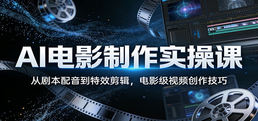 AI电影制作实操课：从剧本配音到特效剪辑，电影级视频创作技巧-niguangts