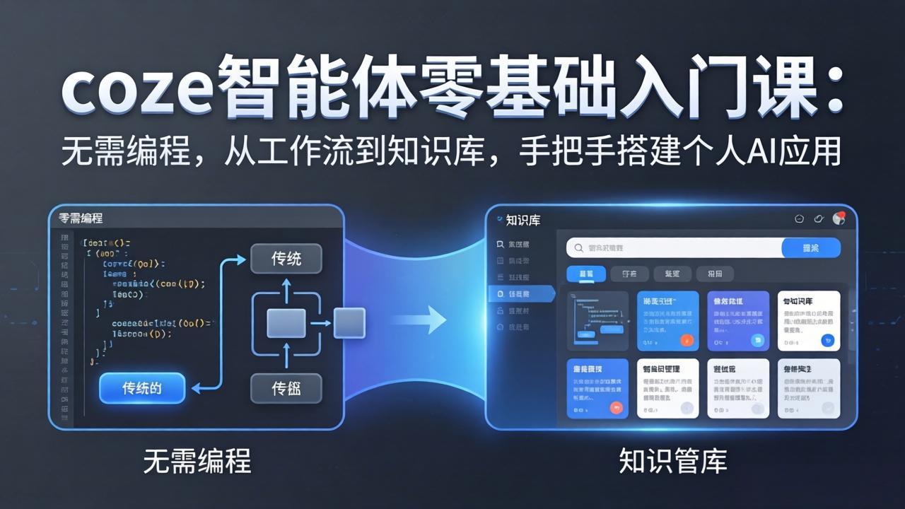 coze智能体零基础入门课：无需编程，从工作流到知识库，手把手搭建个人AI应用-niguangts
