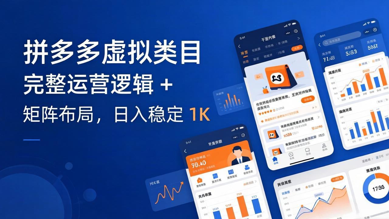 拼多多虚拟类目干货：完整运营逻辑 + 矩阵布局，日入稳定 1K-niguangts